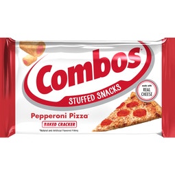 COMBOS Pepperoni Pizza Cracker Baked Snacks, 1.8 oz Bag image