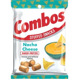 COMBOS Nacho Cheese Pretzel Baked Snacks, 6.3oz Bag image