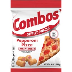 COMBOS Pepperoni Pizza Cracker Baked Snacks, 6.3 oz Bag image