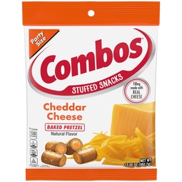 COMBOS Cheddar Cheese Pretzel Baked Snacks, 13.5 oz Party Bag image