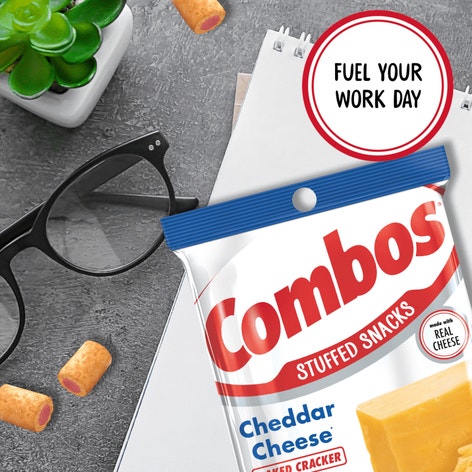 COMBOS Cheddar Cheese Cracker Baked Snacks Bag, 6.3 oz Bag